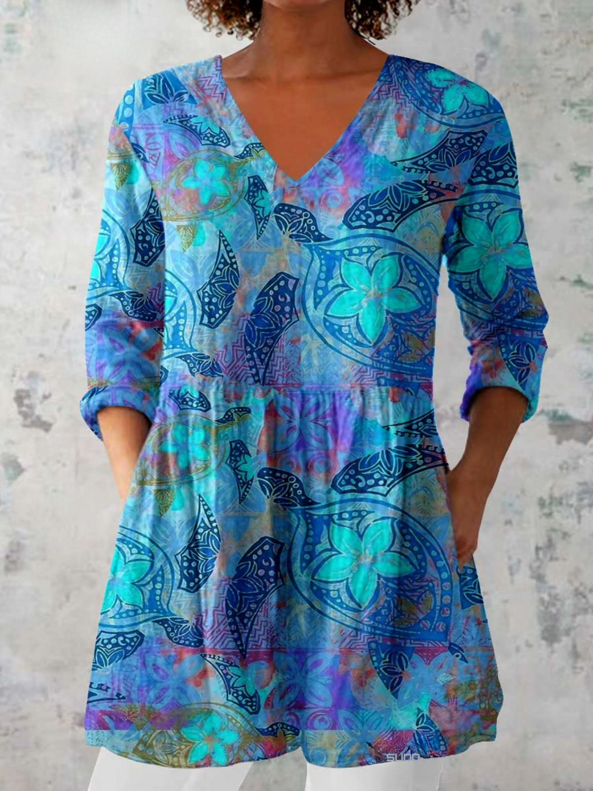 Riley | Blusa Larga con Estampado Llamativo