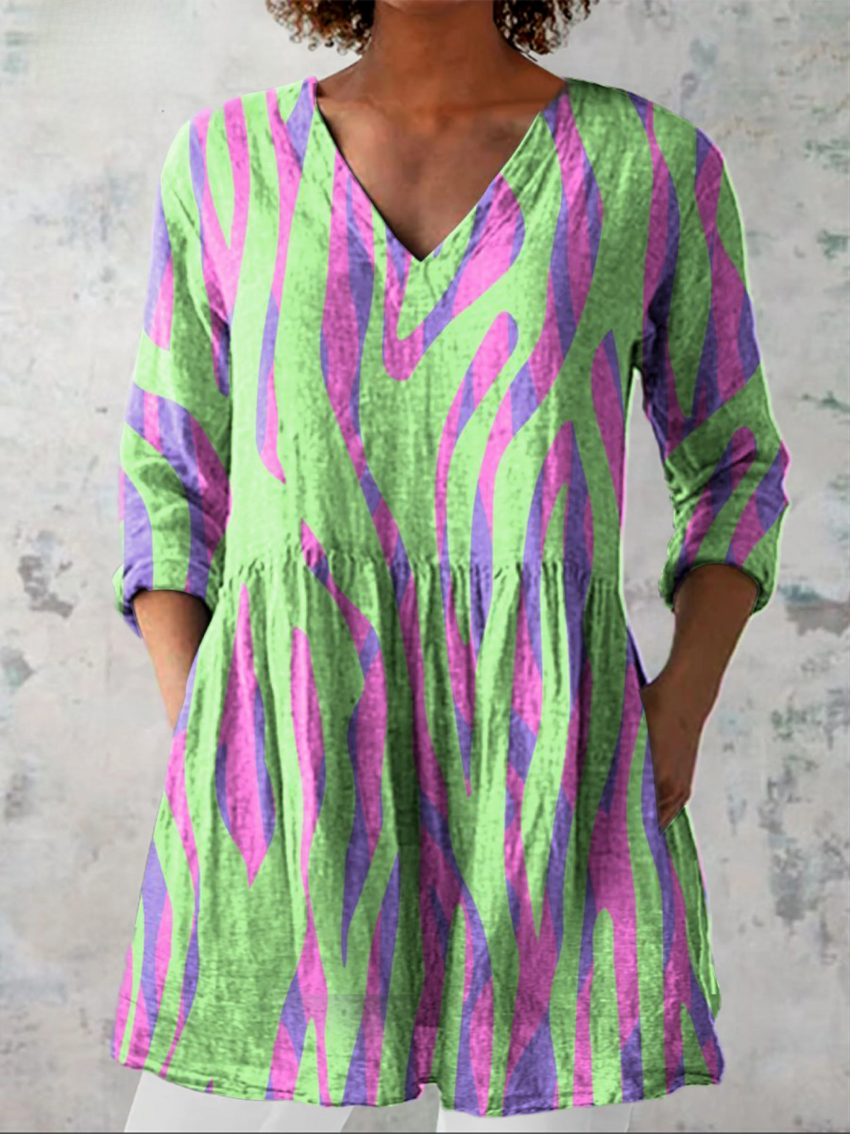 Mira | Blusa Larga con Estampado Llamativo