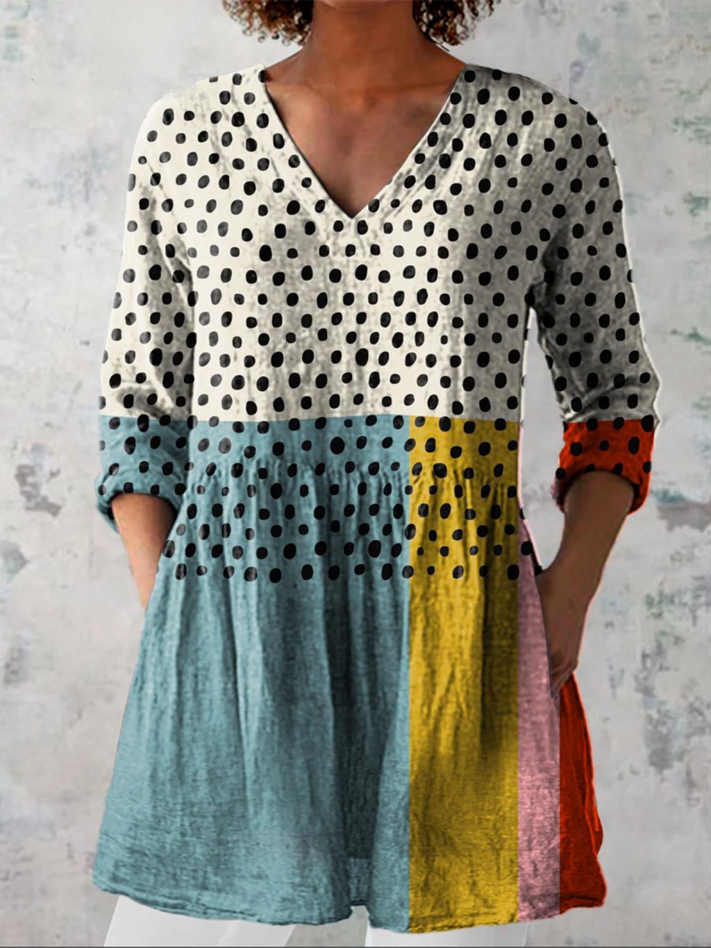 Nola | Blusa Larga con Estampado Llamativo