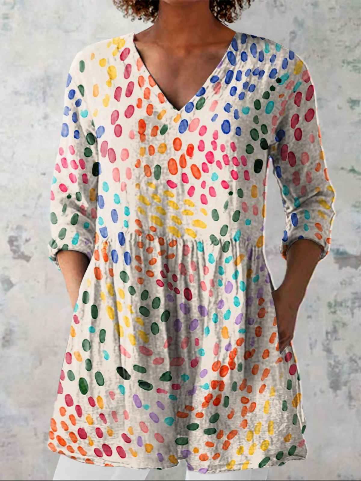 Noelle | Blusa Larga con Estampado Llamativo