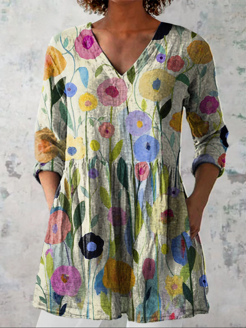 Remi | Blusa Larga con Estampado Llamativo