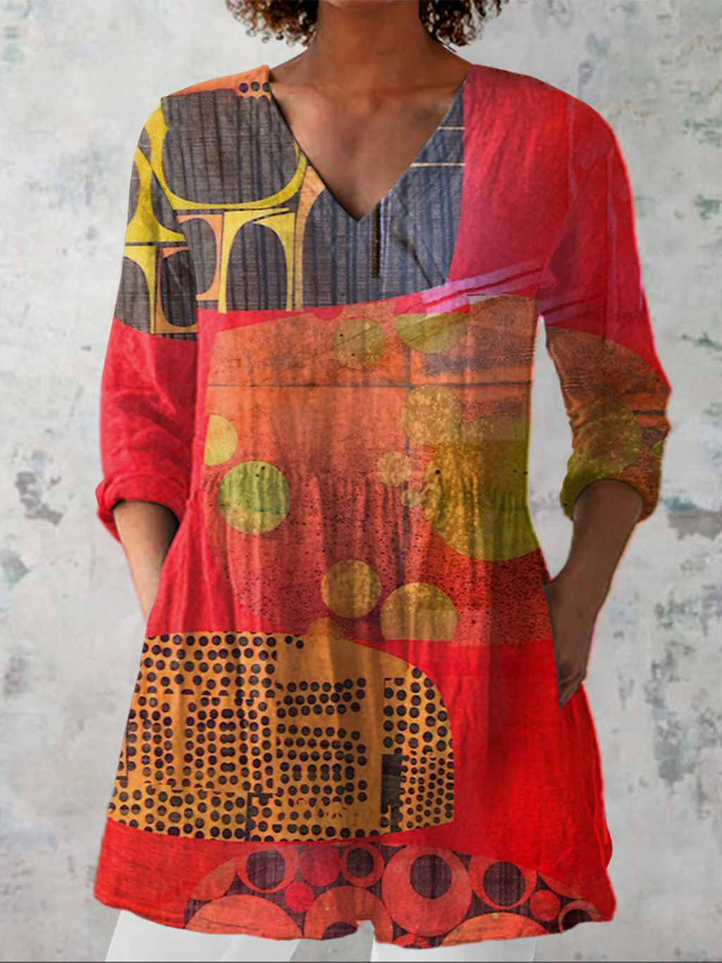 Skylar | Blusa Larga con Estampado Llamativo