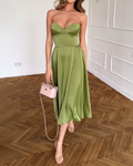 Liora | Vestido Midi Elegante Strapless