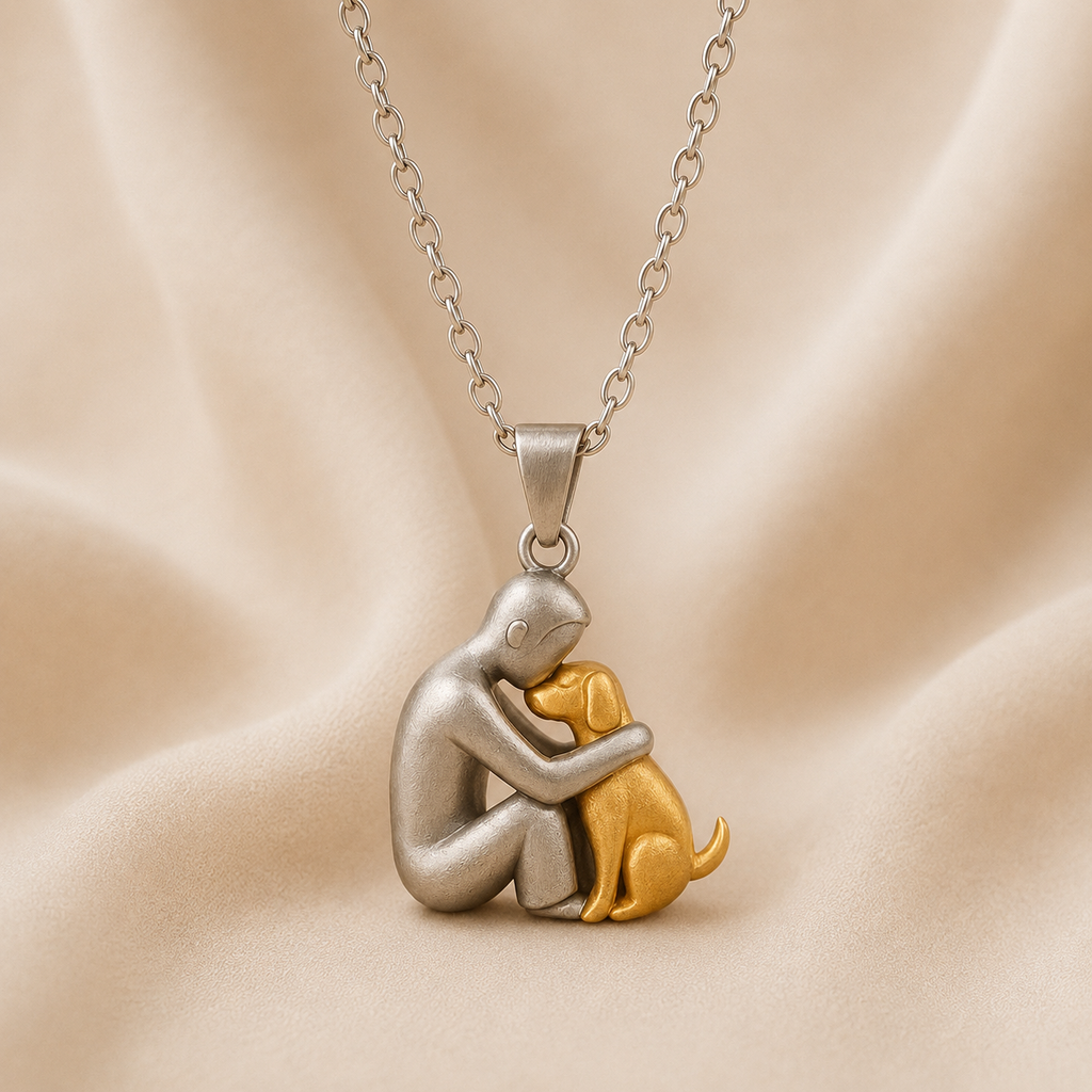 Collar con Colgante de Abrazo