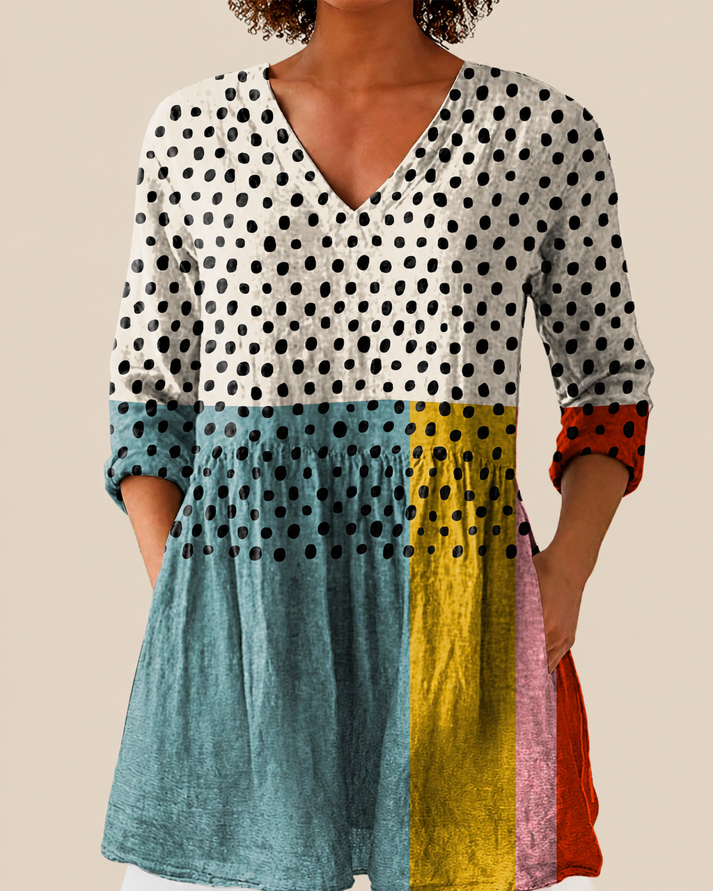 Nola | Blusa Larga con Estampado Llamativo