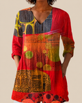 Skylar | Blusa Larga con Estampado Llamativo