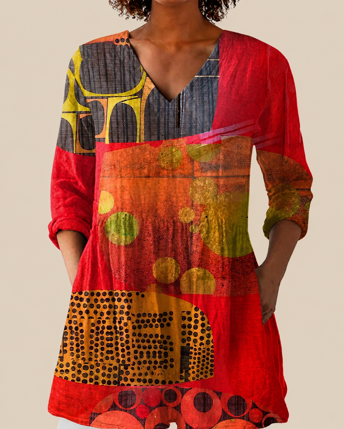 Skylar | Blusa Larga con Estampado Llamativo