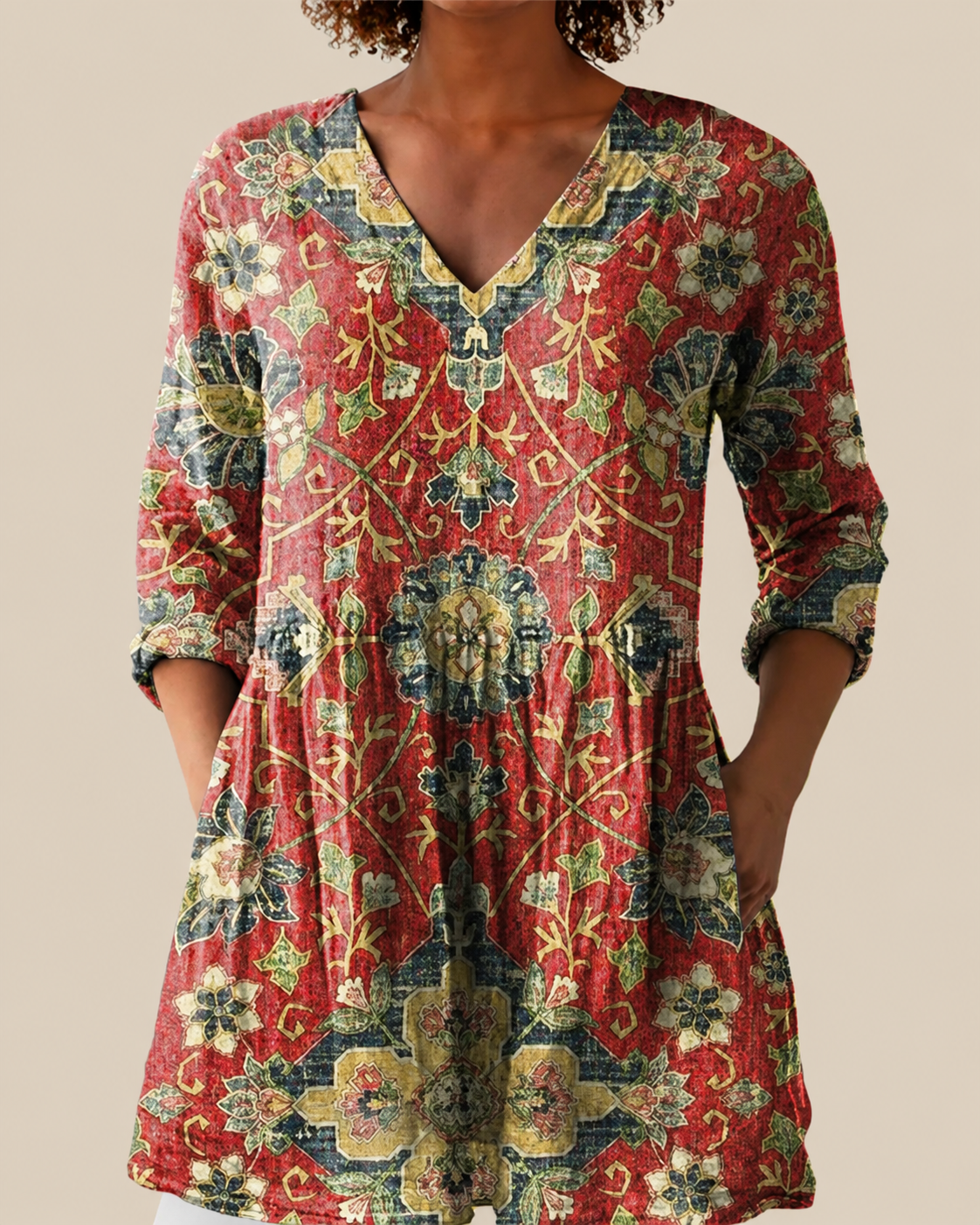 Wren | Blusa Larga con Estampado Llamativo