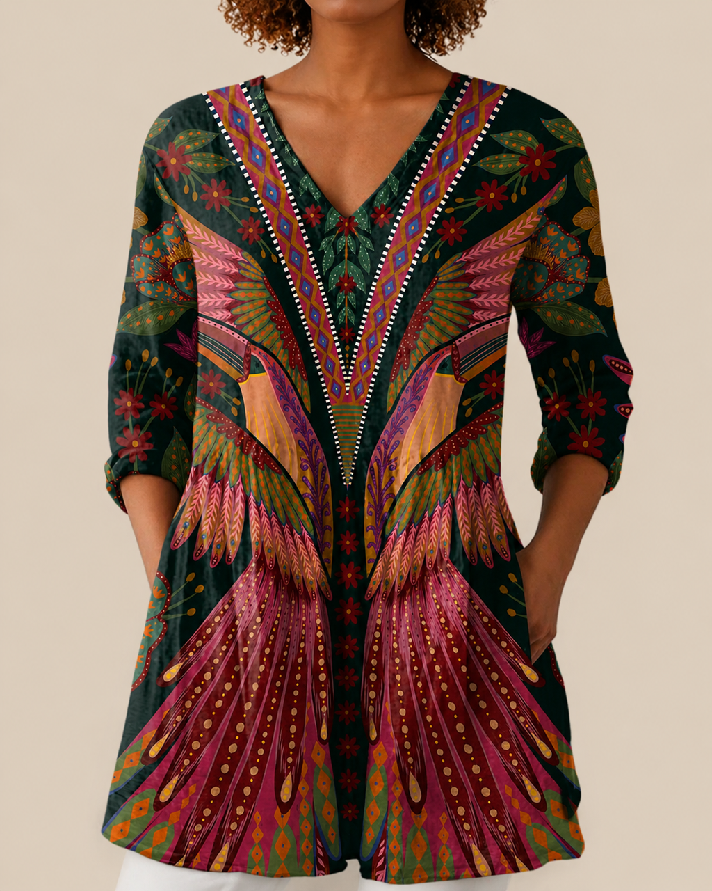 Mila | Blusa Larga con Estampado Llamativo
