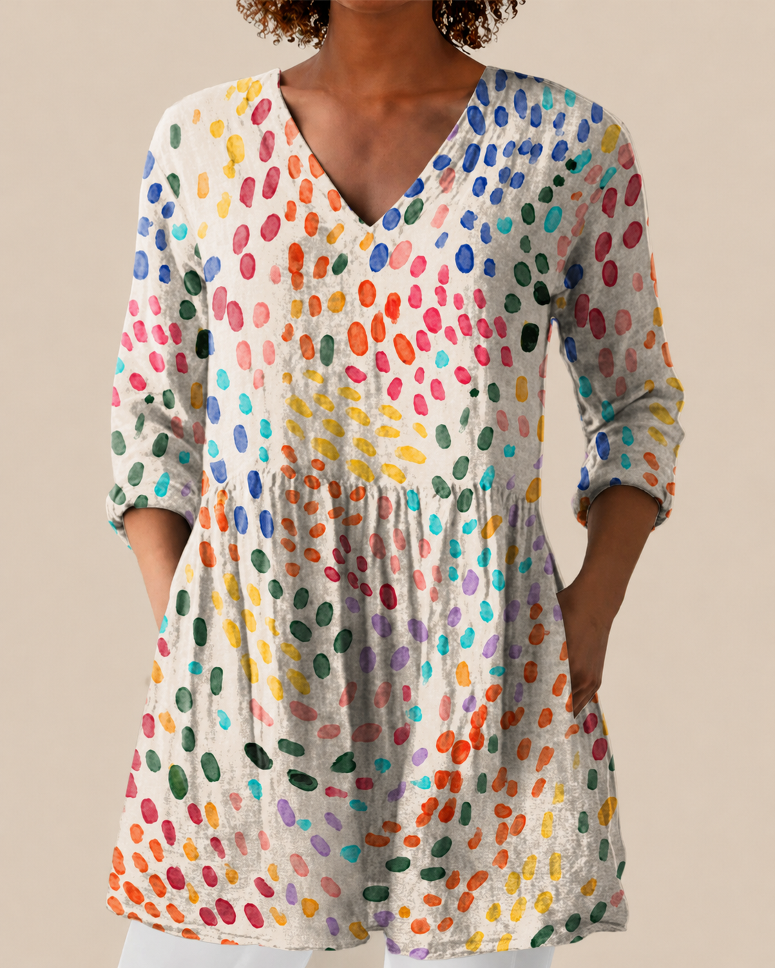 Noelle | Blusa Larga con Estampado Llamativo