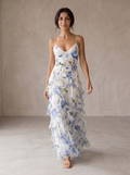 Uri | Vestido Midi Floral con Olanes