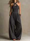 Bianca | Jumpsuit con Elegante Escote Cruzado