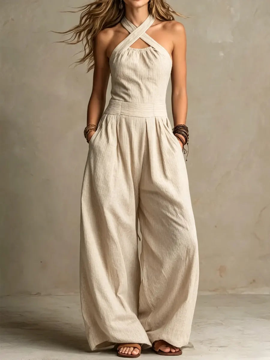 Bianca | Jumpsuit con Elegante Escote Cruzado